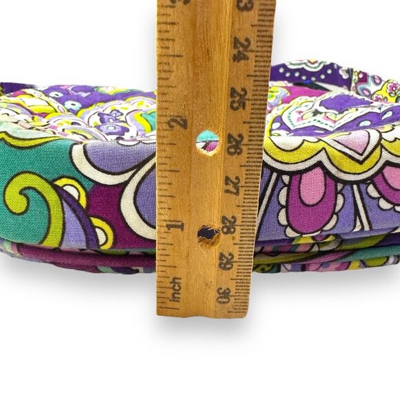 Vera Bradley Purple Teal Paisley Crossbody Bag Quilted Cotton Adjustable Strap - Picture 3 of 14